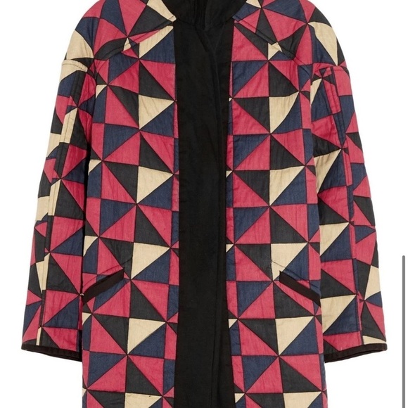 ETOILE ISABEL MARANT Enid reversible quilted cotton coat Size 36 - Picture 5 of 14